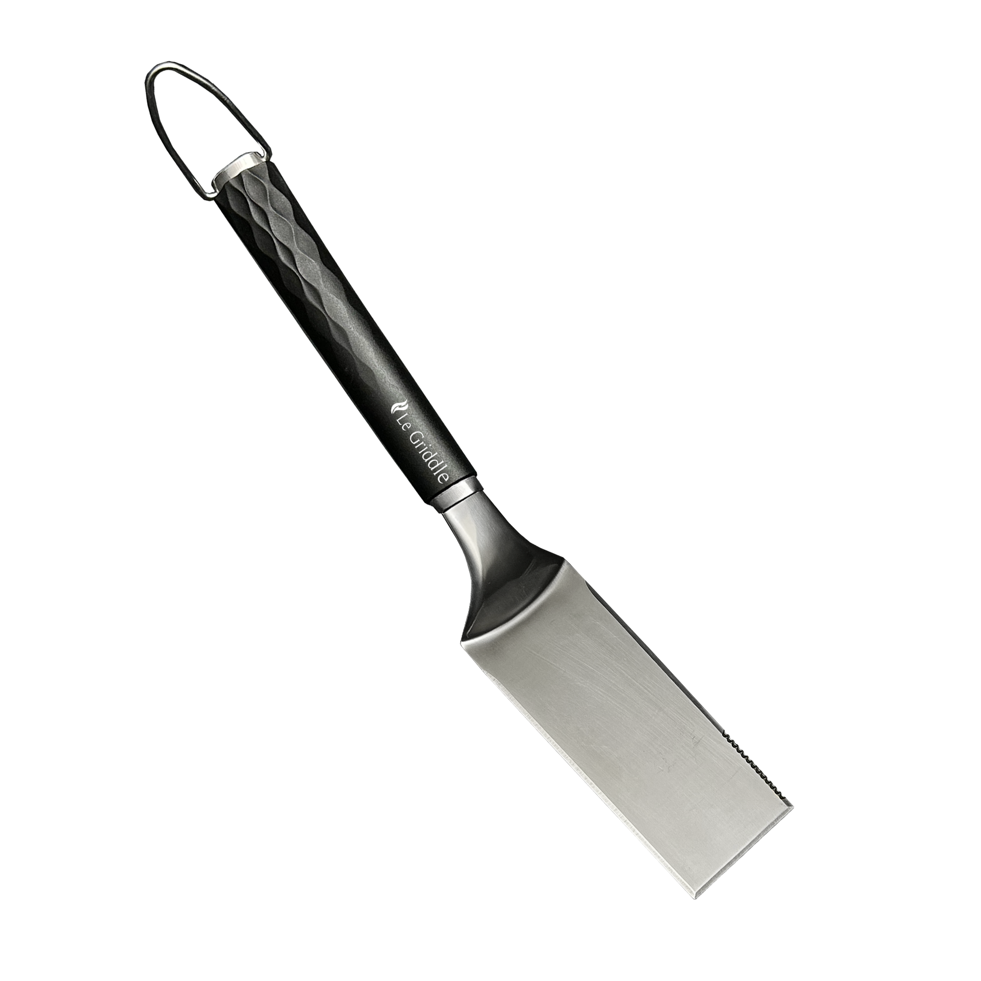 long spatula to clean the griddle and flip food